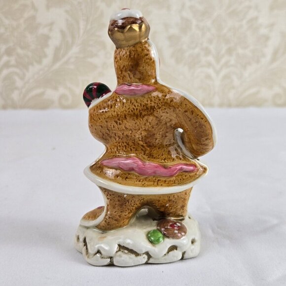 Fitz and Floyd Candy Lane Gingerbread Salt and Pepper Shaker Set Ceramic Vintage - Picture 7 of 14